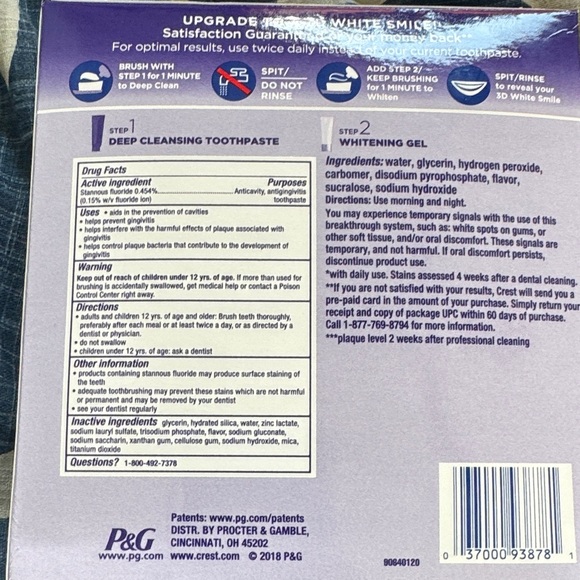 Crest 3D White Brilliance Whitening 2-Step Kit - Blue and White - Picture 2 of 5